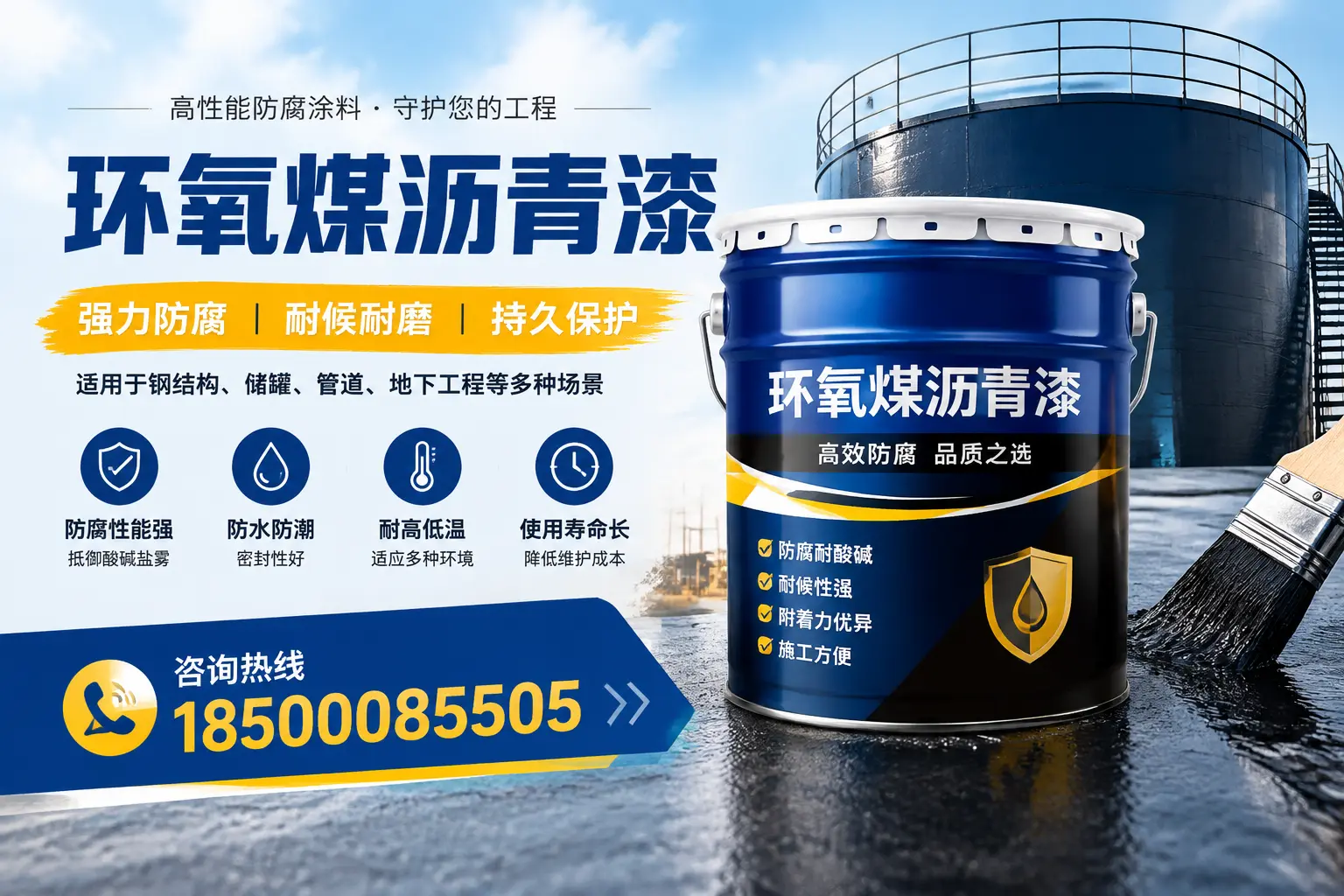 环氧煤沥青漆在工业中的应用，涉县企业的选择